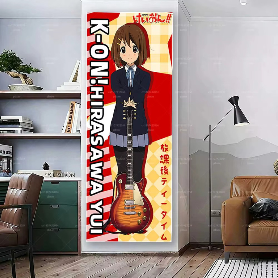 K-On! Anime Türvorhang mit niedlichem Schulmädchen-Band-Motiv, Wandbehang für dein Teenager-Schlafzimmer oder Wohnheim, Mehrfarbig, Breite: 40 cm, Höhe: 150 cm - Bild 3