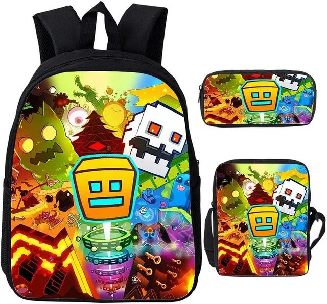 3er-Set Kinderrucksäcke mit Cartoon-Druck von Fancy Style Studio in Multicolour für Jungen und Mädchen - Bild 1