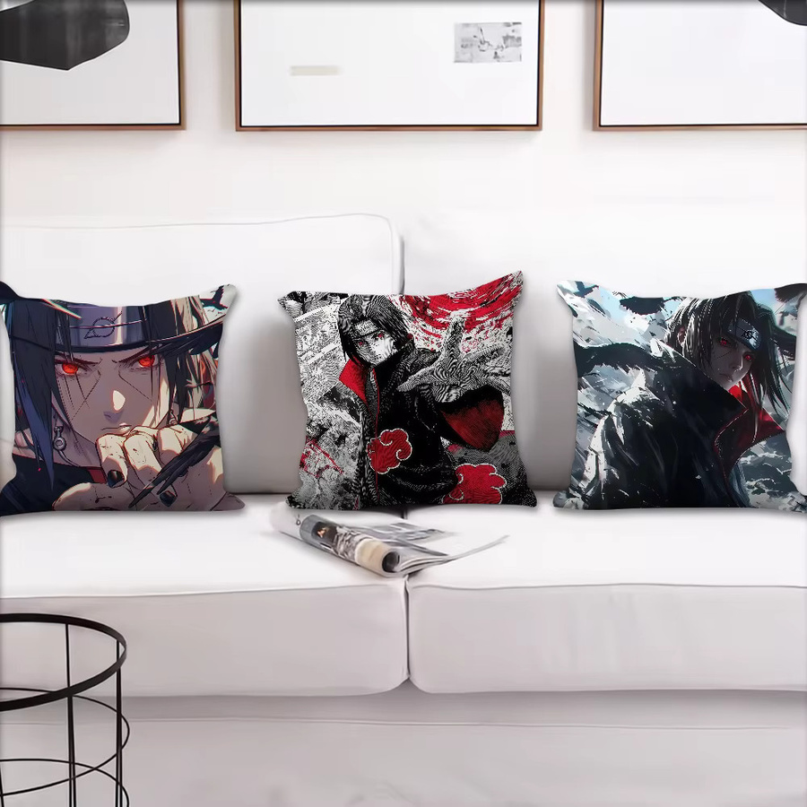 Naruto Itachi Uchiha Kissenbezug mit Grafikprint, Mehrfarbig, 30 x 30 cm - Bild 4
