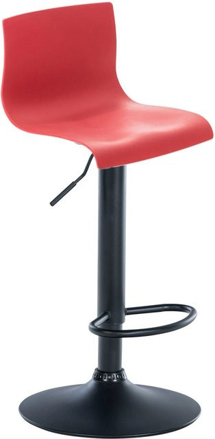DELUKE Barhocker PESAN in Rot, höhenverstellbarer Barstuhl aus Kunststoff mit Lehne und 360 Grad Drehsitz, B/T/H: 39 x 36 x 84 cm - Bild 1
