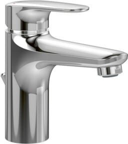 Villeroy & Boch Einhebel-Waschtischarmatur Newo mit Zugstangen-Ablaufgarnitur, Chrom - Bild 1