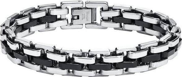 Wucifang Jewelry Herrenarmband, Edelstahl, Bicolor, 19 cm, grau - Bild 1