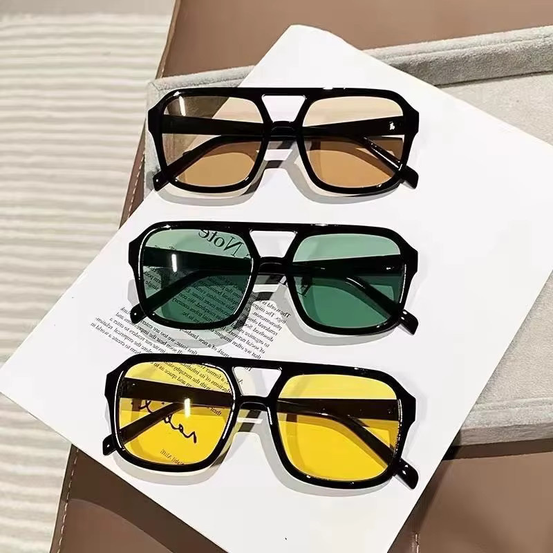 Unisex Sonnenbrille, quadratisch, Vollrand, Kunststoff, schwarz - Bild 2