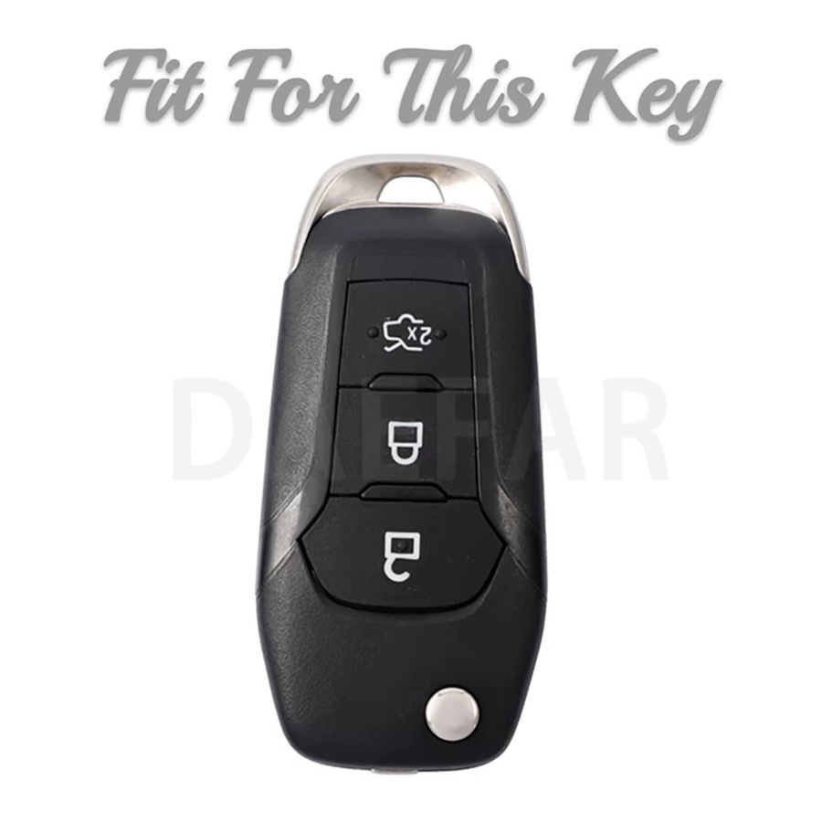 DAEFAR TPU Auto-Fernschlüsselhülle für Ford Figo, Mondeo, Ecosport, Puma, Fiesta Mk8, Everest und Ranger (3-Tasten) - Bild 2
