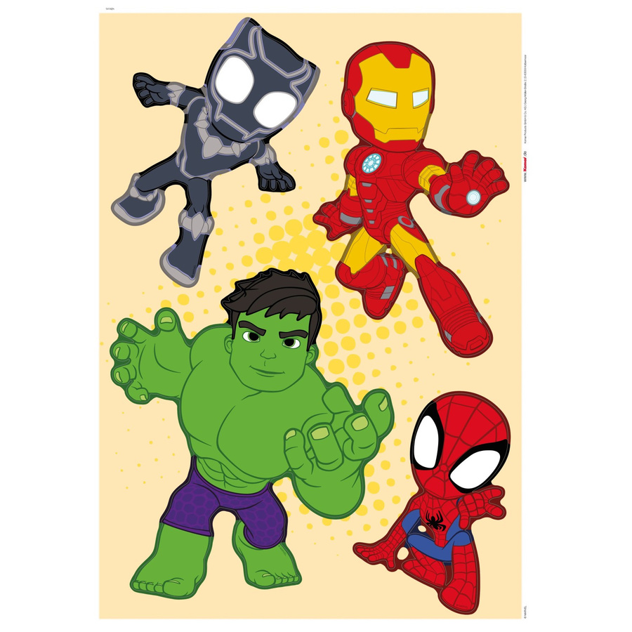 Komar Deko-Sticker Spiderman Group in Bunt - Bild 1