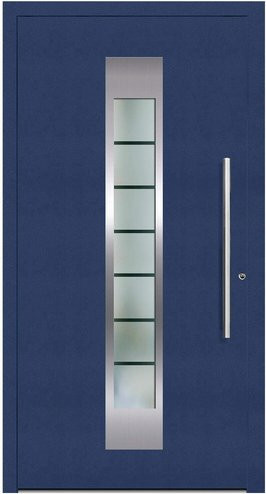 KNOCK Aluminium-Haustür Terra Nova in Stahlblau mit Glaseinsatz, modern und beschichtet, B/H: 110 x 210 cm - Bild 1