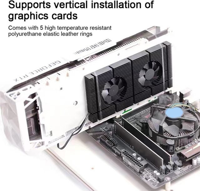 ALLOYSEED GPU-Rückplattenkühler für RTX 3090 3080 3070 Serie in Schwarz mit PWM-Speicherkühler für VRAM - Bild 1