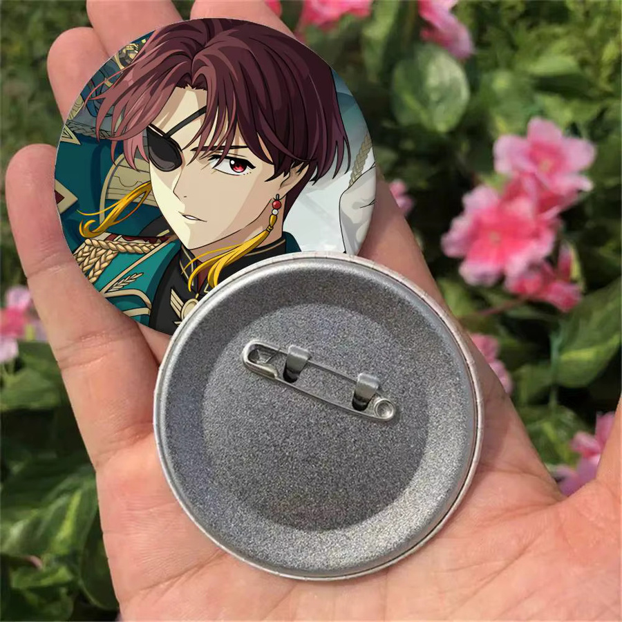Brosche Hayato Suo Anime-Charakter, rund, Metal, multicolour - Bild 2