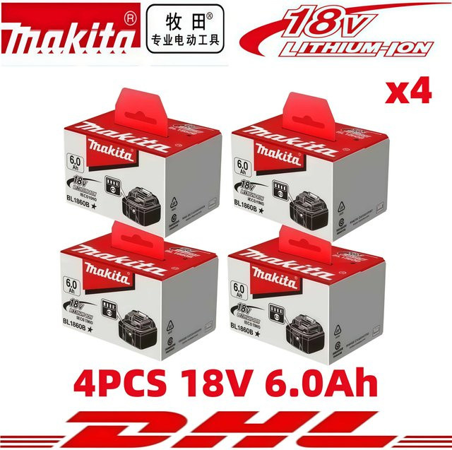 Makita Hochleistungs-Akku 18V mit 6000mAh für Elektrowerkzeuge der BL1860 und BL1850B Serie - Bild 1