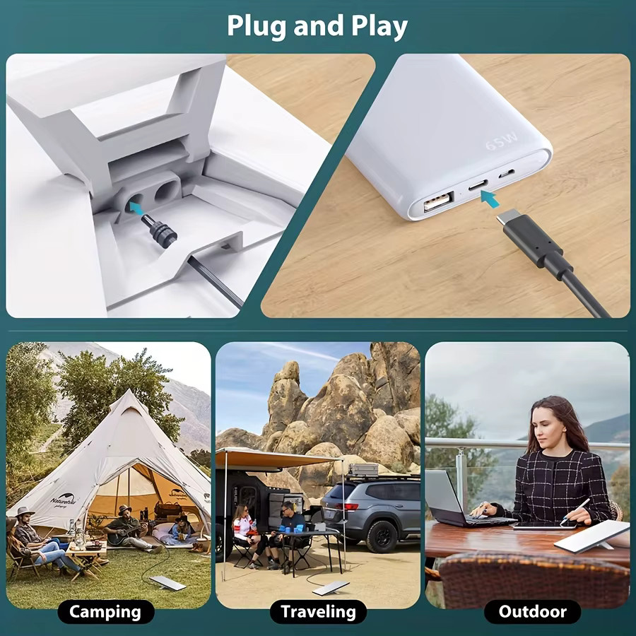 Starlink Mini-Kabel USB-C auf AC-Netzteil in Grau, 18 AWG Schnellladekabel kompatibel mit Anker 737 Power Bank - Bild 2