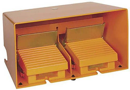 Schneider Electric Fußschalter aus Metall in Orange und Gelb - Bild 1