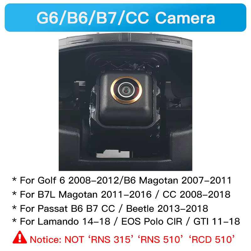 HaiSunny Rückfahrkamera mit HD 1080P und Flip Logo für VW Golf 6 7 8, Passat B6 B7 B8, Arteon, Polo 6R und Magotan in Schwarz - Bild 6