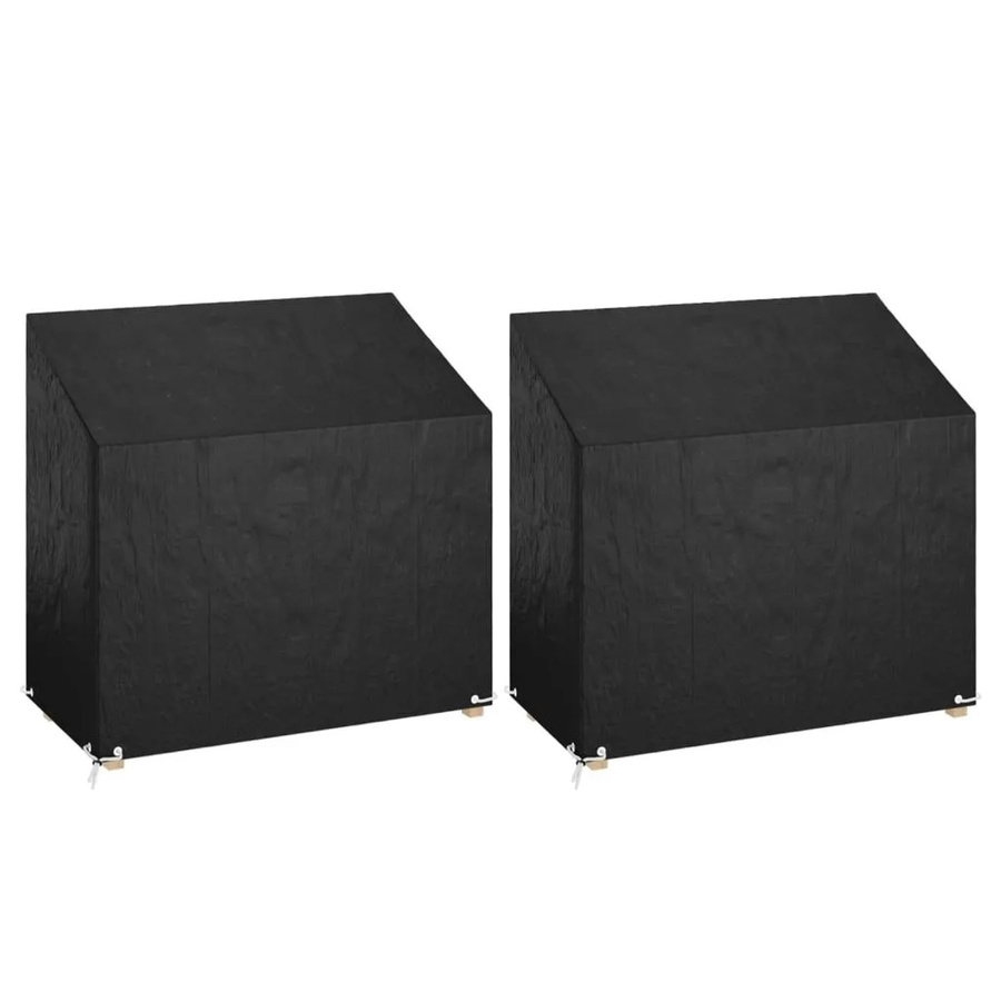 vidaXL Gartenbank Abdeckungen 2er Set mit 8 Ösen B/T/H: 130 x 70 x 70/88 cm - Bild 2