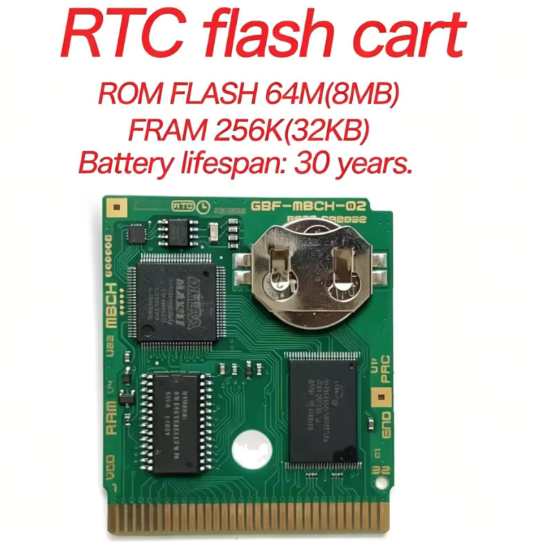 Keeppley RTC Flash Cart Spielkassette für GBC Retro-Spiele in Grün - Bild 2