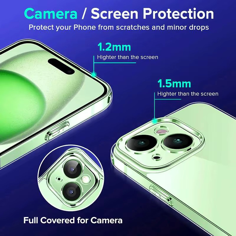 Transparente Silikon TPU Schutzhülle für Apple iPhone 11 bis iPhone 17 Modelle mit Anti-Drop Funktion und voller Rückseitenabdeckung - Bild 4