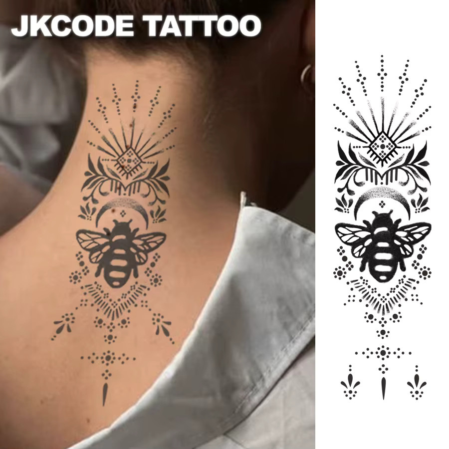 JKCODE TATTOO Mehndi-Design Semi-Permanente Tattoos, Wald-Thema Biene, Kinder - Bild 2