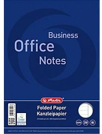 Herlitz Kanzleipapier Business Office Notes, A4, liniert, weiß und blau, 80 g/m², 250 Bögen - Bild 1