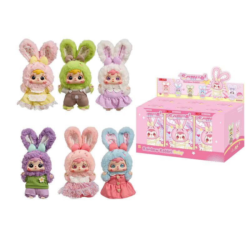 52TOYS Samuel Rainbow Rabbit Baby Series Blind Box, bunte Sammelfigur als Überraschungsspielzeug und Ornament - Bild 2