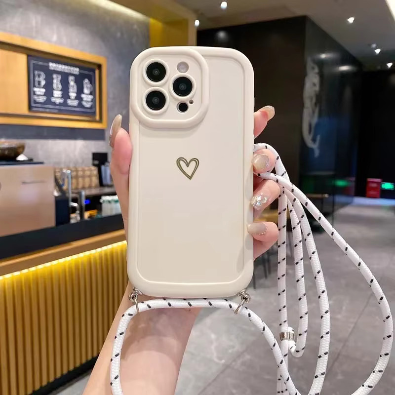 MaMax Handyhülle mit Umhängeband in Braun für iPhone 13, 14, 15 und 16 Pro Max mit Anti-Drop und Anti-Verschleiß Schutz - Bild 2