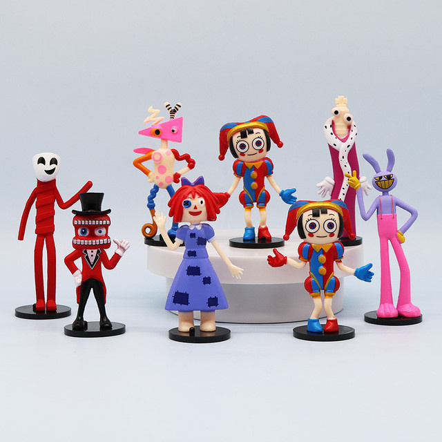 Bandai Zirkus Digital Anime Figuren Ragatha Jax Pomni, Actionfiguren, 8-teiliges Set - Bild 1