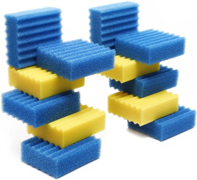 Sunsun Cbf-350C Bio Teichfilter Ersatzteil Komplettset mit biologischen Filterschwämmen in Blau-Gelb - Bild 1