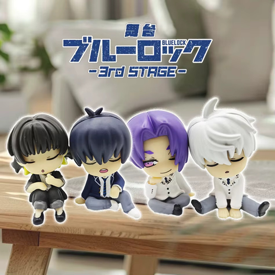 Bandai Blue Lock Figuren Bachira Meguru Nagi Seishiro Isagi Yoichi Mikage Reo, Anime Figur, Q-Version Modelle, PVC Statue, Puppe - Bild 3