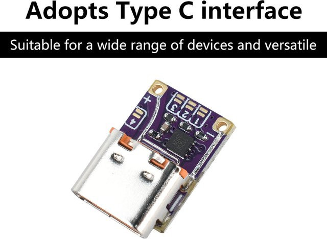 Aideepen Schnelllademodul mit USB-C Schnittstelle unterstützt PD 3.0 / PD 3.1 / QC 3.0 für DC 5V bis 48V in Multicolour - Bild 1