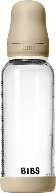 Bibs Babyflasche GLOW aus Glas in Beige und Transparent mit 240 ml - Bild 1