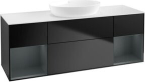 V&B Waschtischunterschrank Finion mit Wandbeleuchtung, Farbe Weiß lackiert, Breite: 160 cm - Bild 1