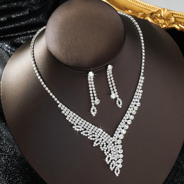 Lucky Star Jewelry Schmuck-Set, Halskette, Ohrringe, Zirkonia, Silber, Damen - Bild 1