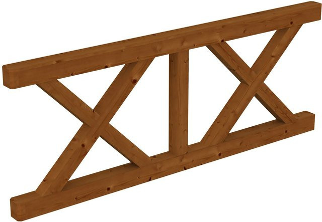 Skan Holz Brüstung aus Douglasie in Nussbaum, B: 220 cm, H: 84 cm - Bild 1