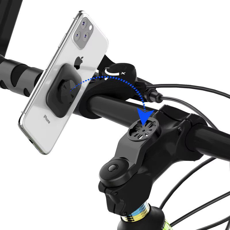 Universal Garmin Fahrrad-Handyhalterung mit 3M Klebestreifen und GPS-Adapter in Schwarz - Bild 2