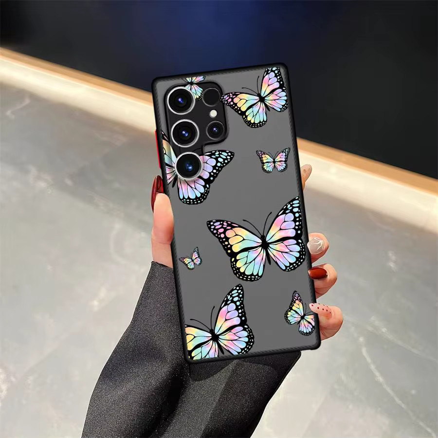 Blaue Schmetterling Handyhülle für Samsung Galaxy S20 S21 S22 S23 S24 S25 S26 Note 20 Ultra und FE Modelle in Mehrfarbig - Bild 4