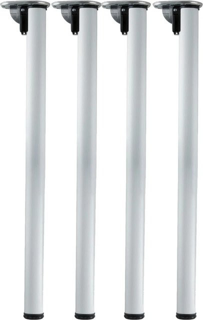 vasalat Set Camar Klappbare Tischbeine aus Aluminium in Silber, höhenverstellbar 705-735 mm, 4 Stück - Bild 1