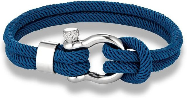 YULIN Armband, Edelstahl, pfau blau, 23cm, Unisex - Bild 1