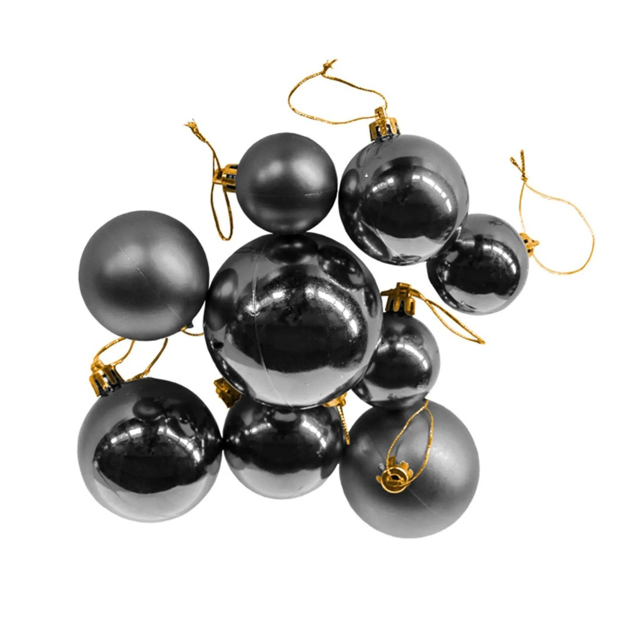 Lex Christbaumkugeln Silber 30 Stück Runde Weihnachtskugeln aus Kunststoff für deinen Baumschmuck - Bild 2
