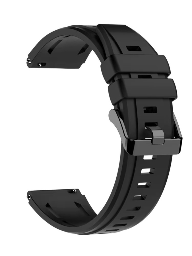 Uhrenarmband Silikon, 22 mm, Schwarz, Unisex - Bild 2