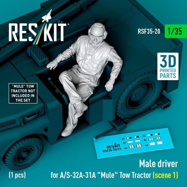 ResKit Models Male Driver für A/S-32A-31A Mule Tow Tractor, Zubehör, 1-teiliges Set - Bild 1