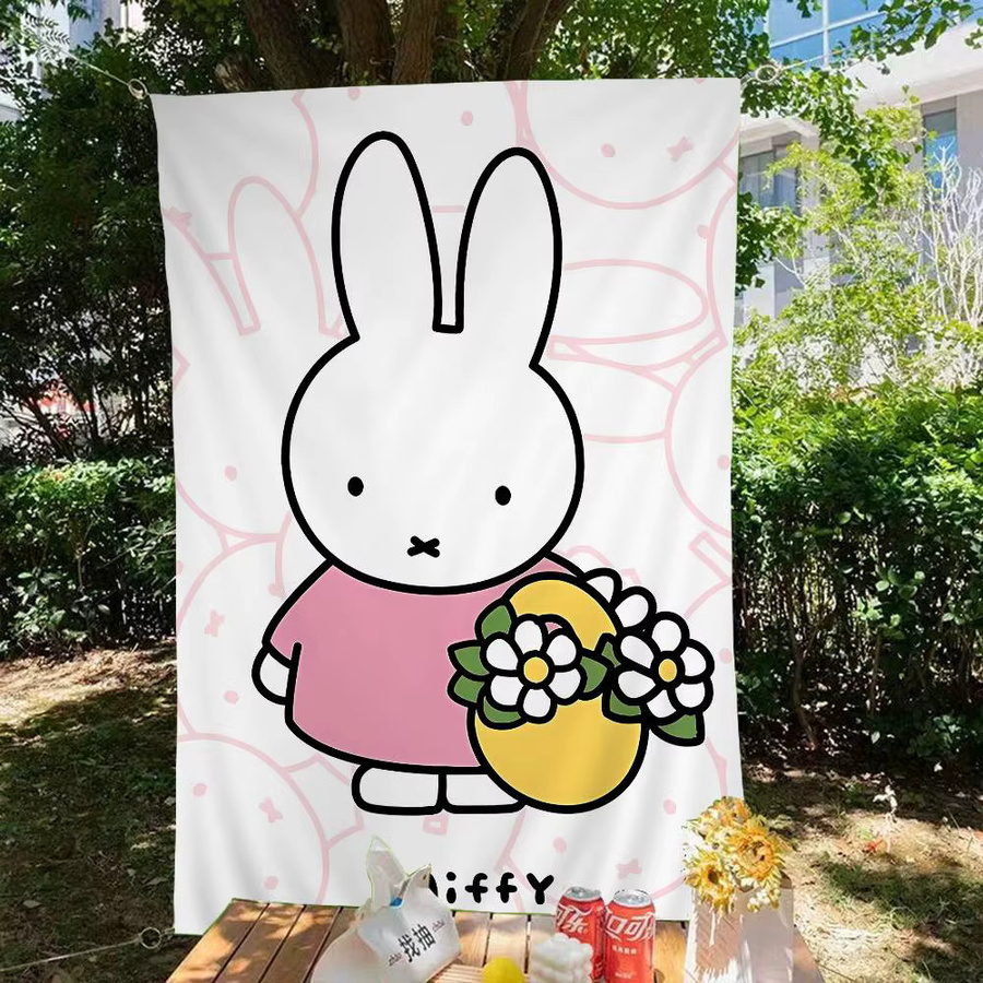 Potdemiel Miffy Wandbanner mit Tiermotiv, Mehrfarbig, Rechteckig - Bild 3
