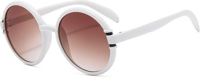 Vintage Runde Sonnenbrille, Unisex, Vollrand, Kunststoff, Multicolour - Bild 1