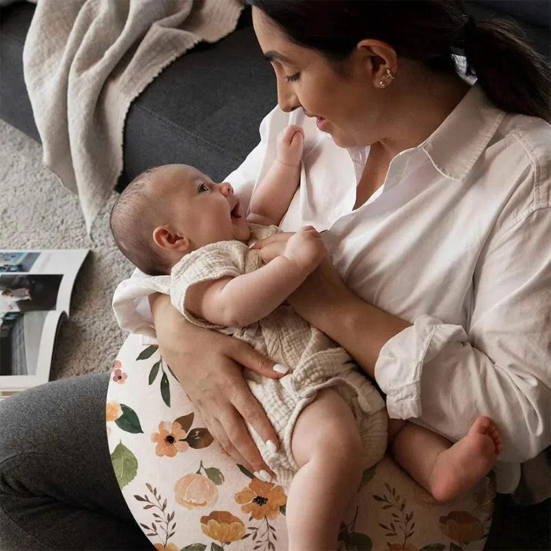 MARKET-2 Atmungsaktiver Stretch-Stillkissenbezug aus Baumwolle und Polyester mit abnehmbarem Bezug als vielseitige Babysitzhilfe für Säuglinge von 0-12 Monaten - Bild 2