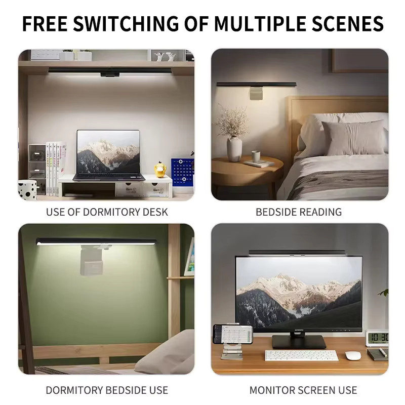 Wisciton RGB-LED-Monitorlichtleiste stufenlos dimmbar als hängende Bildschirmleuchte für Arbeit und Gaming - Bild 4
