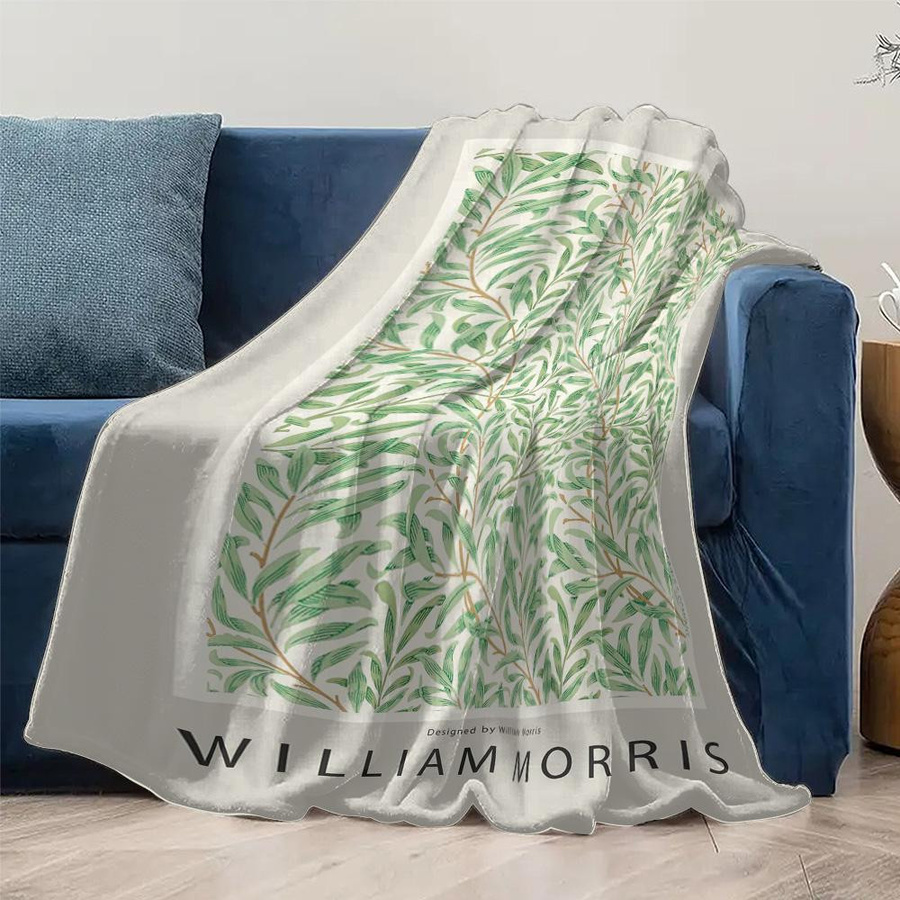 JMG Household Supplies William Morris Vintage Decke mit Blumendruck als Überwurf für Sofa und Bett, Mehrfarbig, B/H: 70 x 100 cm - Bild 3