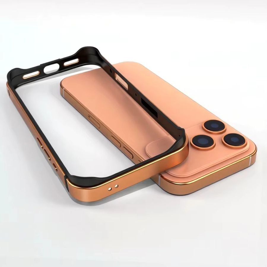 Stoßfeste Aluminiumlegierungs-Metallschutzhülle für Apple iPhone 17 Pro Max und 17 Air in Orange - Bild 4