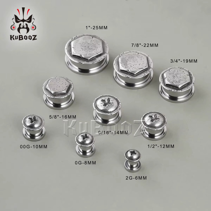 KUBOOZ Ohrstecker Edelstahl, Silber, Unisex - Bild 3