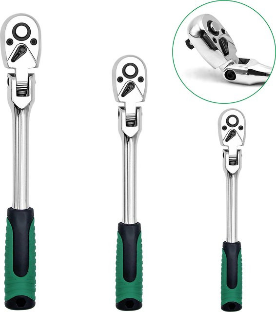 Morot Verstellbarer Ratschenschlüssel mit 72-Zahn-Antrieb in 1/4, 3/8 und 1/2 Zoll für mechanische Arbeiten - Bild 1