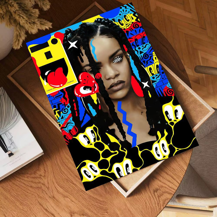 Vintage-Stil Poster von Rihanna in Multicolor von Potdemiel ohne Rahmen - Bild 5