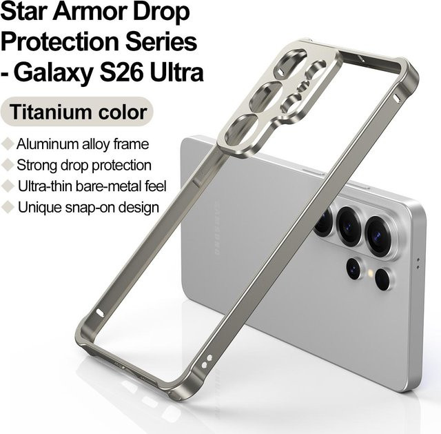 Xiangyun Handyhülle aus Aluminiumlegierung mit Metallrahmen für Samsung Galaxy S26 Ultra, S25 und S24 in Grau - Bild 1