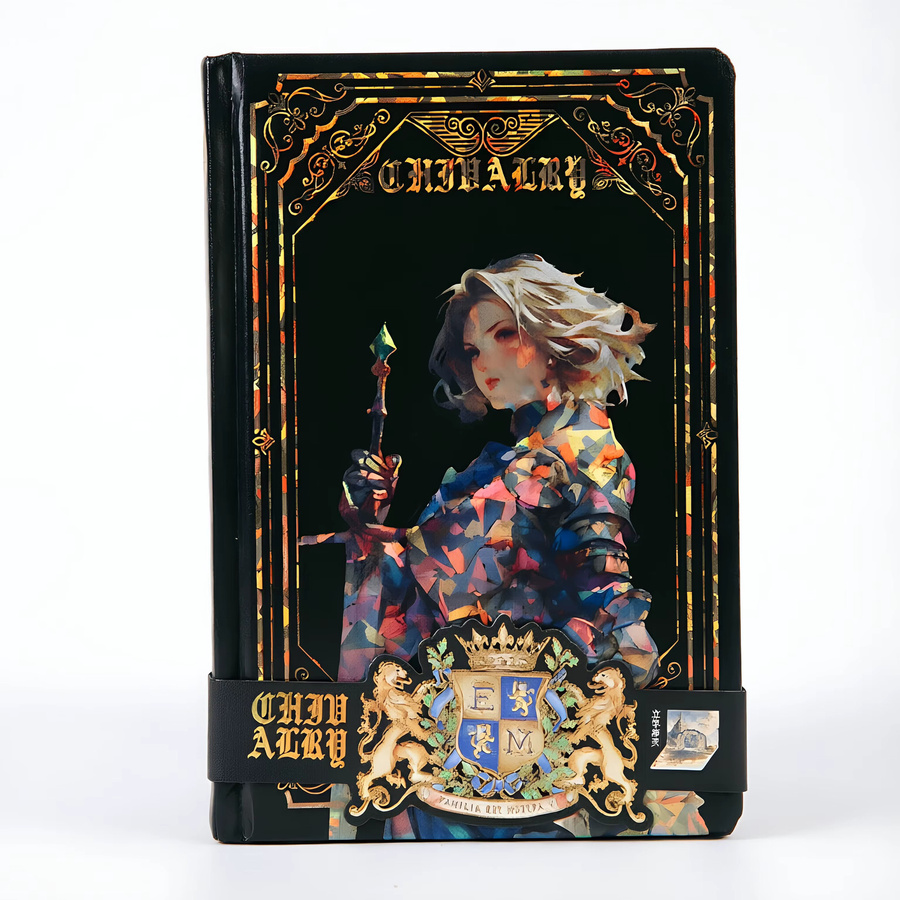 Knight Spirit Kreatives Laser-Rüstungs-Handbuch Hardcover-Notizbuch mit vollfarbigen Illustrationen in Lila und Multicolour - Bild 2