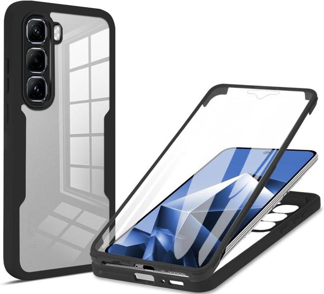 Stoßfeste Schutzhülle für Infinix Hot 60 Pro und Hot 60i in Transparent oder Schwarz - Bild 1